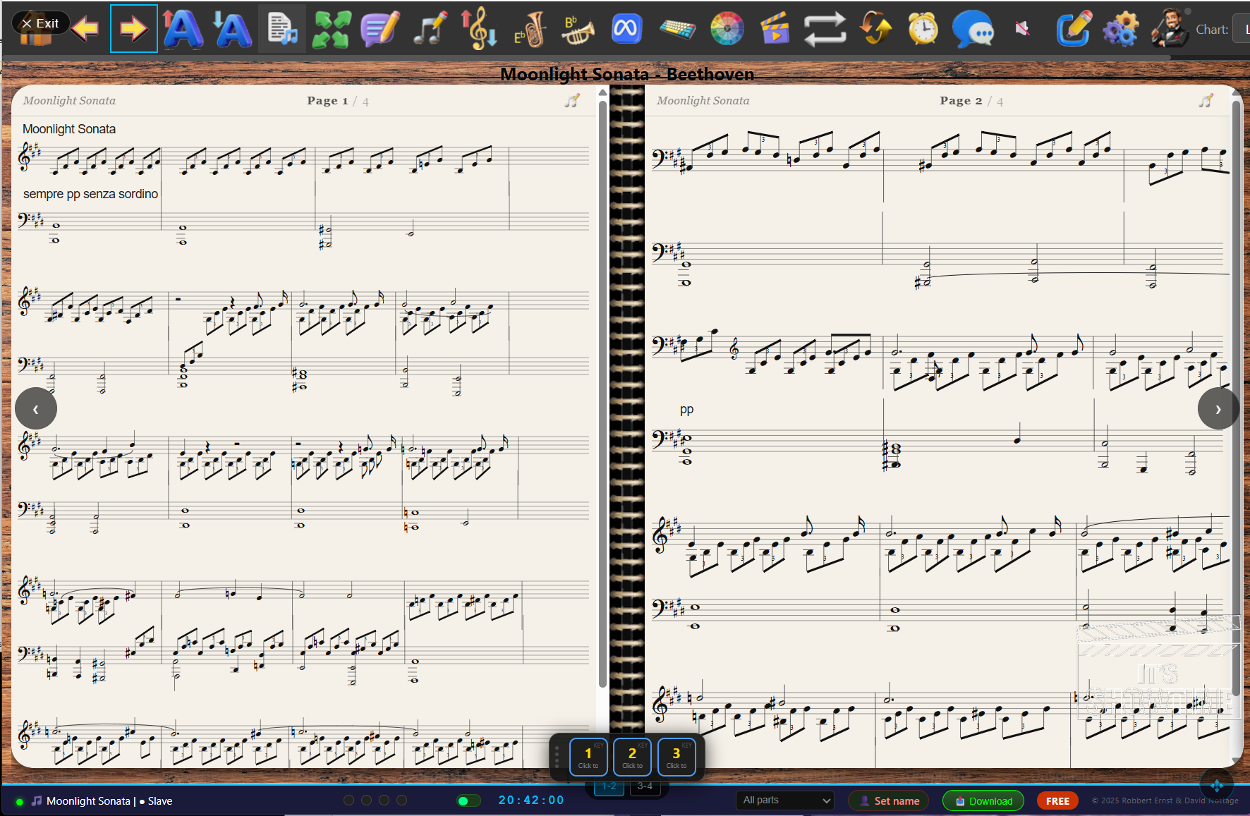 ShowTime annotation view with band notes